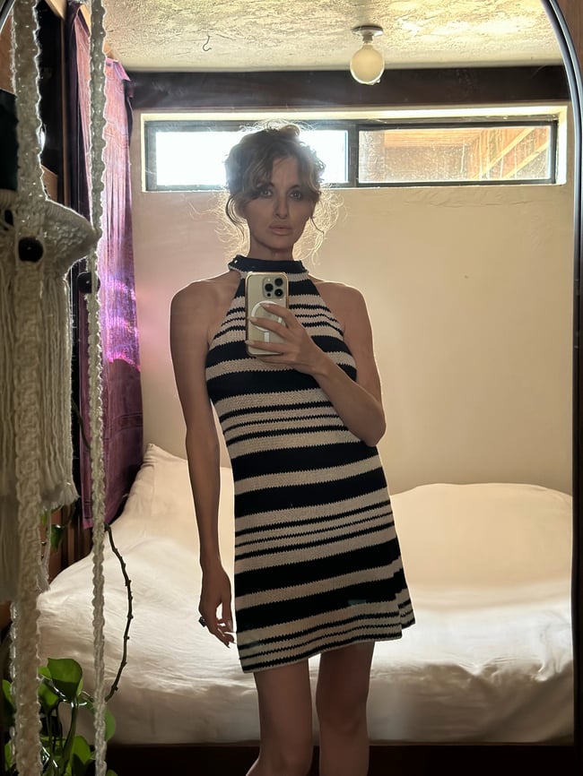 late 70s knit BIRKIN mini dress