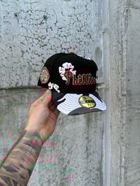 Image 1 of  SNOW CAMO BRIM MULTI TONE PHILADELPHIA PHILLIES CUSTOM FITTED CAP