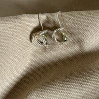 Image 2 of #18 Drop Earring with Double Green  Pearl