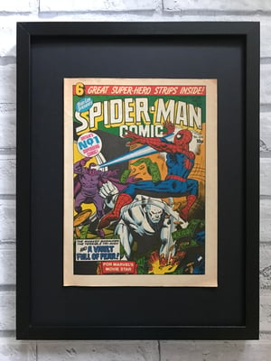 Image of Framed Vintage Comics-Spiderman 