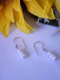 Image 1 of Sterling Silver | Gold-Filled Pearl Earrings | Bridal Earrings | Wedding Earrings