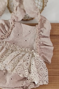 Image 2 of Boho photoshoot outfit | Bianca | age 9-12 months | sitter baby body-dress | beige floral