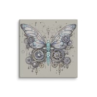 Image 4 of Butterfly in Dressed in Steampunk Canvas