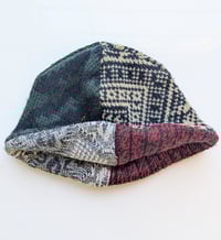 Image 2 of Shallow Fit Upcycled Reversible Beanie Dark Green Tiger x Red