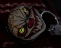 Image 3 of Handmade Pennywise Badge Reel Keychain OOAK