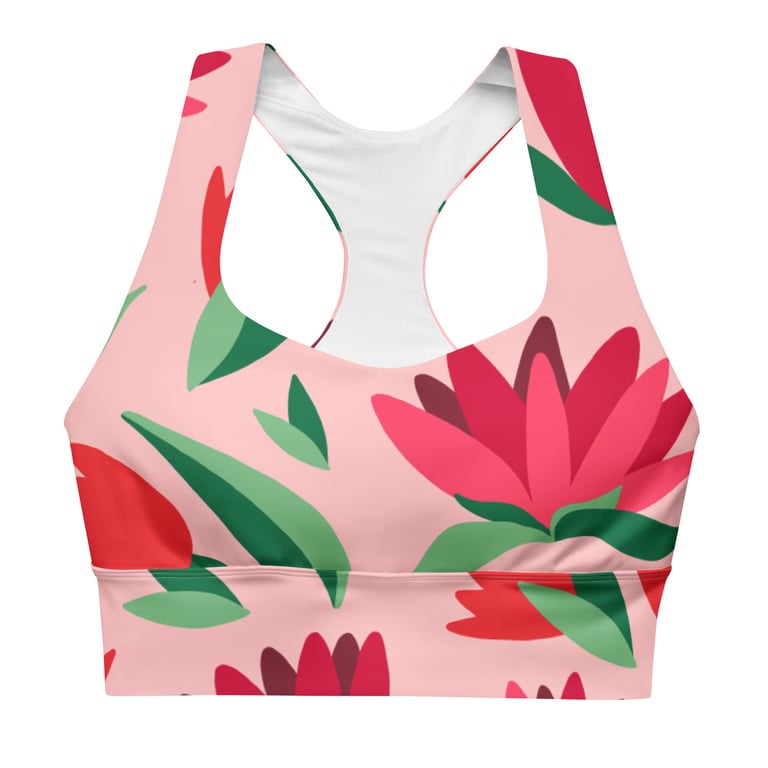 I'm A Pretty Flower Sports Bra Image 2