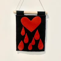 Bleeding Heart Wall Hanging (20.5cm x 27.5cm)