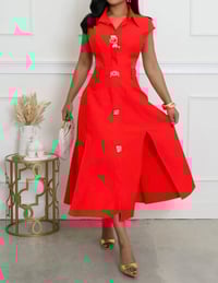 Image 1 of Orange Midi Dress