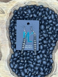 Image 2 of 3mm-5mm Sterling Silver Saucer Pearl Straight Dangle Earrings