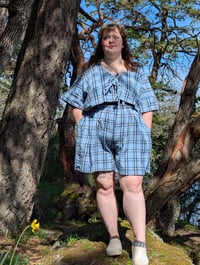 Image 1 of Blue Tartan Shorts Set
