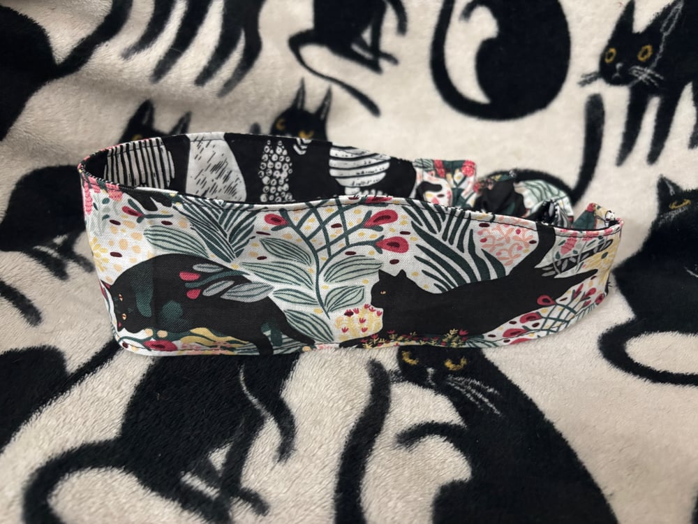 Image of Black Cat Reversible Headband 