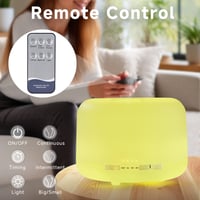 Image 2 of 500ml Essential Oil Diffuser Quiet Aromatherapy Mist Diffusers Ultrasonic Remote Control Air Humidif