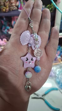 Purple star phone charm