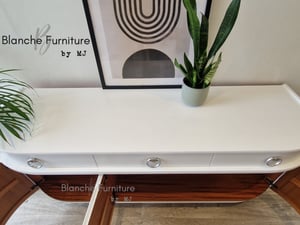 Image of Gorgeous Nathan Curved Sideboard in a vibrant white