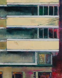 Image 1 of Painting / maleri / "Christianshavn – Malerdrømme og tankestreger – Lagkagehuset" / 80x100 cm