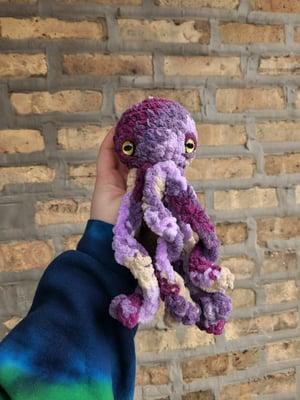 large chenille octopus -  mottled purple