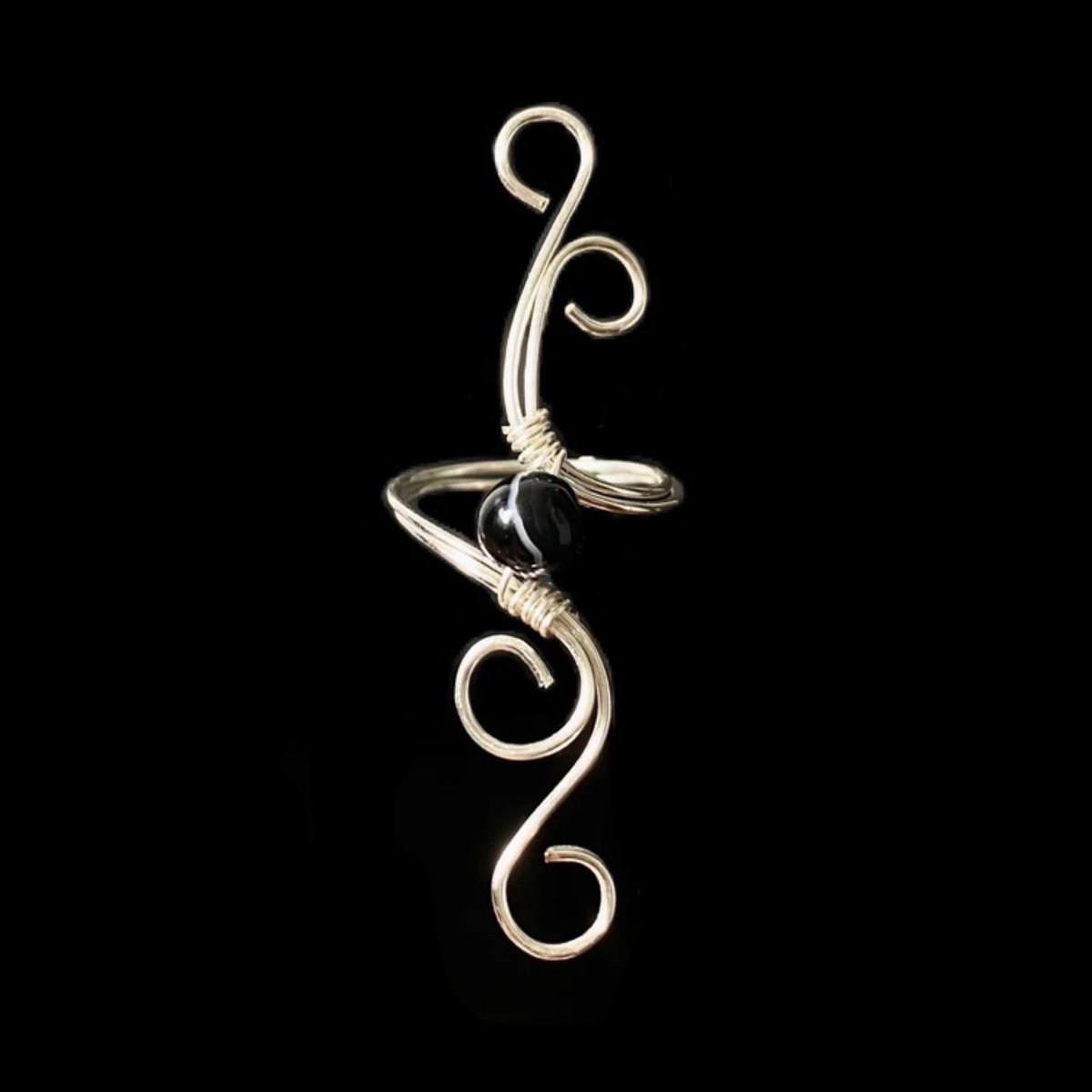 BLACK MAGICK SPIRAL RING | LUNA DE SANGRE