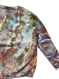 Image 7 of  M Unisex Crew Sweatshirt in Terrestrial Geode Ice Dye