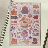 Image 1 of Buff Kitty Heaven Sticker Sheet