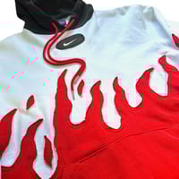 Image 4 of (S) Nike Hoodie White Red Flame "sage4" 647