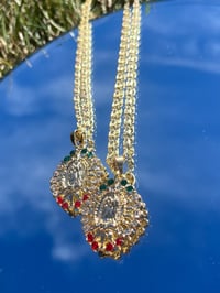 Gold Mexican Virgencita Necklace 
