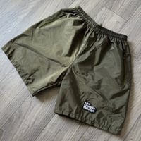 Image 2 of Olive 'Simple Things' Nylon Shorts