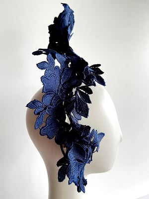 Image of Navy lace headpiece  