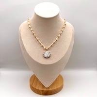 Image 2 of Mother of Pearl Scallop Shell Necklace