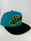 Snap back Turquoise black and green 