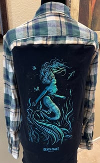 Vintage Green/Biege Flannel Shirt Mermaid