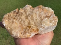 Image 7 of Orange Pyramid Calcite With Druzy Calcite Dusting UV Specimen #1073