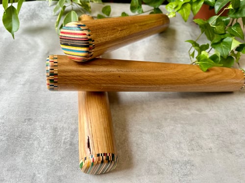 Image of Oak and pressed skateboard rolling pin 