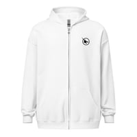 Image 1 of 1424 Unisex heavy blend zip hoodie - white