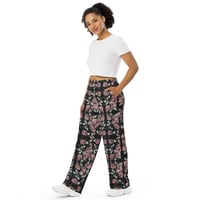 Image 1 of Vintage Rose All-over print unisex wide-leg pants