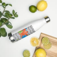 Image 2 of Stainless steel water bottlewith Stripes and Floral