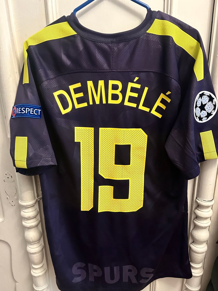 Image of Tottenham Hotspur “DEMBELE 19” 2017/18 Third Shirt + patches (L)