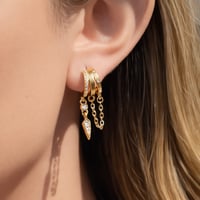 Image 2 of Nova Chain Huggie Earrings