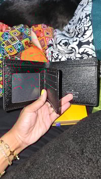 Image 2 of Mens Wallet Black & Gray checkered