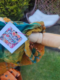 Image 15 of Wanderlust maxi dress Sari tie dye Red n Orange upto 8-18 uk