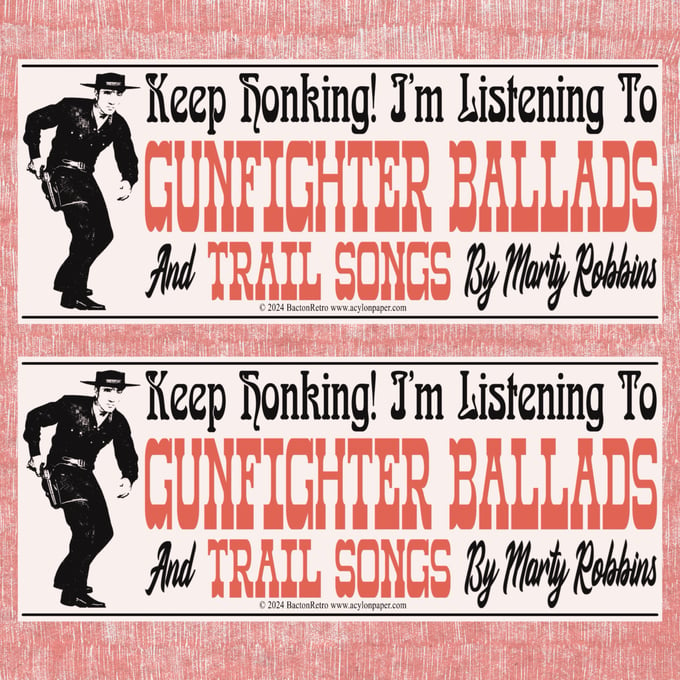 Image of Gunfighter Ballads and Trail Songs - Bumper Stickers