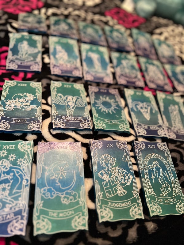 Image of Resin Mermaid Tone Tarot Card Gift Set