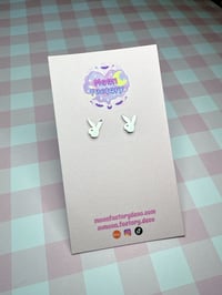 Image 4 of Silver bunny stud earrings 💖