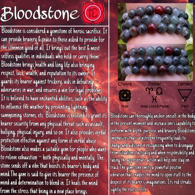 Bloodstone Healing Bracelet 