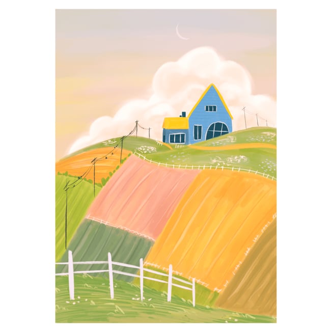 Affiche A5 à travers champs