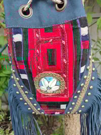 Image 2 of Evie Bag - navy and red dets