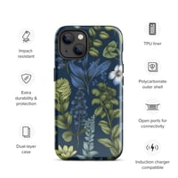 Image 18 of Art Nouveau Inspired Blue Boho Floral Tough Case for iPhone®