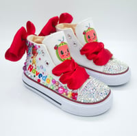 Image 9 of Cocomelon Cartoon Toddler Girls Custom Canvas Shoes