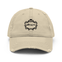 Image 1 of Black Royalty Logo Distressed Dad Hat