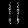 barbed wire ghost earrings 