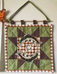 Image 2 of Fish quilted wall hanging